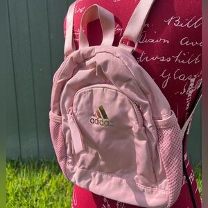 Pink adidas small backpack